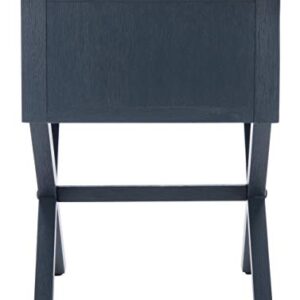 Safavieh Home Collection Odilia Navy and Gold 1-Drawer Nightstand