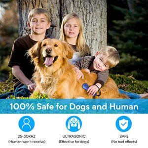 Ahwhg Anti Barking Device, Dog Barking Control Devices,Rechargeable Ultrasonic Dog Bark Deterrent up to 16.4 Ft Effective Control Range Safe for Human & Dogs Portable Indoor & Outdoor(Blue)