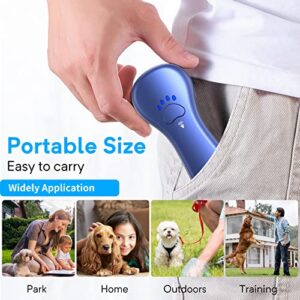 Ahwhg Anti Barking Device, Dog Barking Control Devices,Rechargeable Ultrasonic Dog Bark Deterrent up to 16.4 Ft Effective Control Range Safe for Human & Dogs Portable Indoor & Outdoor(Blue)