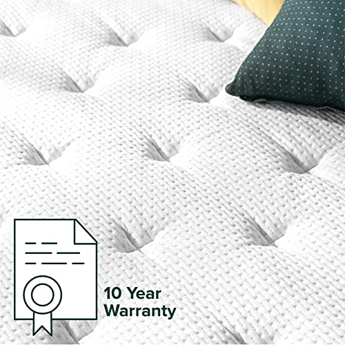 ZINUS 10 Inch Support Plus Pocket Spring Hybrid Mattress / Extra Firm Feel / Heavier Coils for Durable Support / Pocket Innersprings for Motion Isolation / Mattress-in-a-Box, Queen