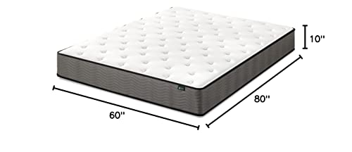 ZINUS 10 Inch Support Plus Pocket Spring Hybrid Mattress / Extra Firm Feel / Heavier Coils for Durable Support / Pocket Innersprings for Motion Isolation / Mattress-in-a-Box, Queen
