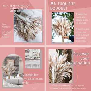 86PCS Natural Dried Pampas Grass Bouquet,Boho Home Decor Bouquet, Phragmites Dried Flowers,Bouquet for Wedding Floral Arrangements Home Decorations