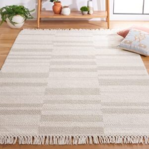 safavieh natura collection 6′ x 9′ ivory/silver nat225g modern contemporary farmhouse fringe wool area rug