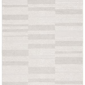 Safavieh Natura Collection 6' x 9' Ivory/Silver NAT225G Modern Contemporary Farmhouse Fringe Wool Area Rug