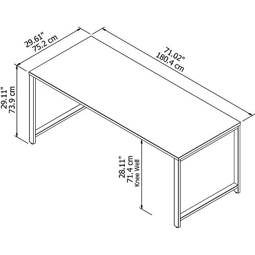 Bush Business Furniture 400 Series Table Desk, 72W x 30D, Platinum Gray