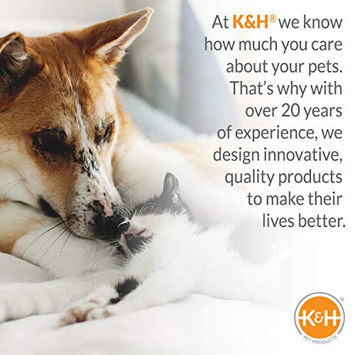 K&H Pet Products Lectro-Soft Outdoor Heated Dog and Cat Bed, Electric Thermostatically Controlled Orthopedic Pet Pad Tan Medium 19 X 24 Inches