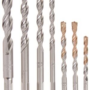 DEWALT Masonry Drill Bit Set, Percussion, Concrete & Block, 7-Piece (DW5207)