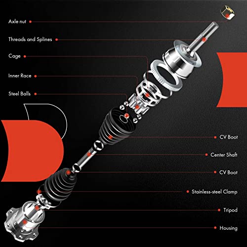 A-Premium CV Axle Shaft Assembly Compatible with Hyundai Santa Fe 2013-2018, Santa Fe XL 2019 & Kia Sorento 2014-2015, V6 3.3L, Front Right Passenger Side, Replace# HY-8235, 1700-660776