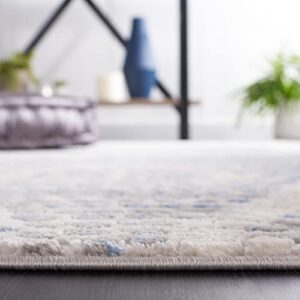 Safavieh Palma Collection 9' x 12' Beige/Blue PAM318A Modern Contemporary Non-Shedding Area Rug