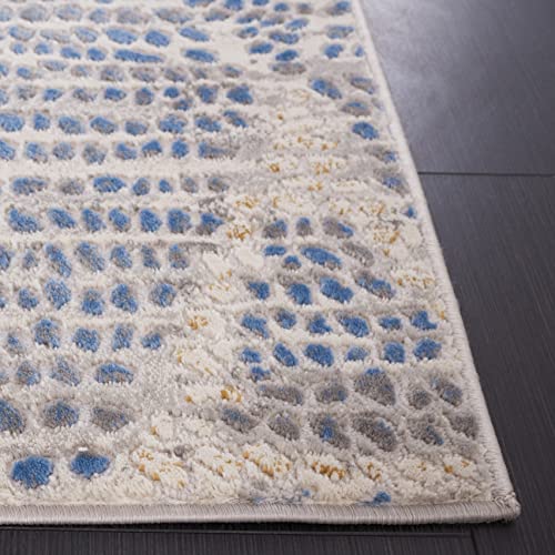 Safavieh Palma Collection 9' x 12' Beige/Blue PAM318A Modern Contemporary Non-Shedding Area Rug