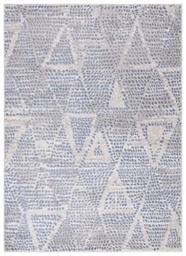 Safavieh Palma Collection 9' x 12' Beige/Blue PAM318A Modern Contemporary Non-Shedding Area Rug