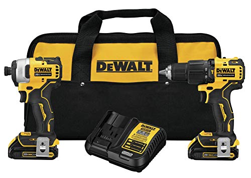 DEWALT ATOMIC 20V MAX* Combo Kit with Hammer Drill & Impact Driver, 2-Tool (DCK279C2)