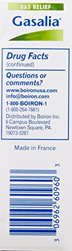 Boiron Gasalia, 3 Pack, (60 Tablets per Pack), Homeopathic Medicine for Gas Relief