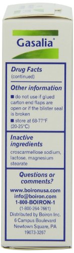 Boiron Gasalia, 3 Pack, (60 Tablets per Pack), Homeopathic Medicine for Gas Relief