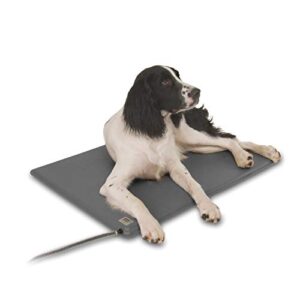 K&H Pet Products Deluxe Lectro-Kennel Heated Pad Medium Gray 16.5" x 22.5" 60W