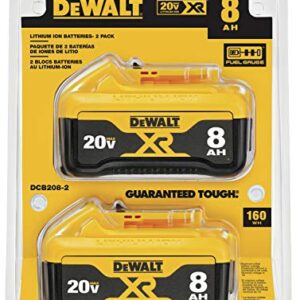 DEWALT 20V MAX* XR Batteries, 8.0-Ah, 2-Pack (DCB208-2)