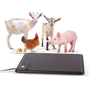 k&h pet products thermo-farm animal heated mat black small 12.5 x 18.5 inches