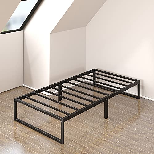 ZINUS Lorelai 12 Inch Metal Platform Bed Frame / Mattress Foundation with Steel Slat Support / No Box Spring Needed / Easy Assembly, Twin, Black