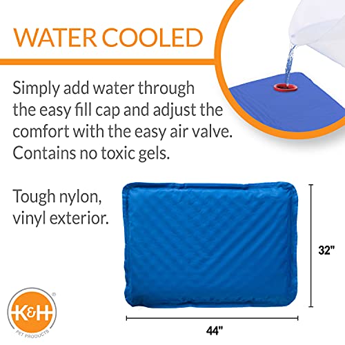 K&H Pet Products Coolin' Comfort Bed Orthopedic Dog Cooling Mat Blue Large 32 X 44 Inches