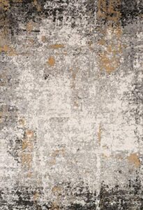 loloi ii alchemy collection alc-02 granite/gold, contemporary 7′-11″ x 10′-6″ area rug