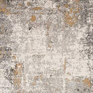 Loloi II Alchemy Collection ALC-02 Granite/Gold, Contemporary 7'-11" x 10'-6" Area Rug