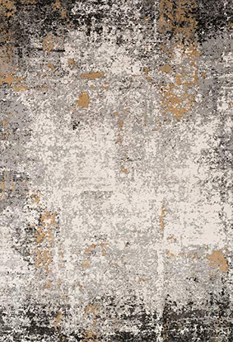 Loloi II Alchemy Collection ALC-02 Granite/Gold, Contemporary 7'-11" x 10'-6" Area Rug