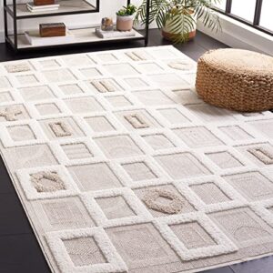 safavieh trends collection 9′ x 12′ beige/ivory trd108b modern contemporary textured area rug