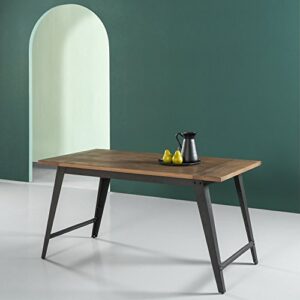 zinus donna wood and metal dining table