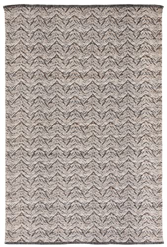 Safavieh Kilim Collection 3' x 5' Beige/Black KLM729B Flat Weave Contemporary Chevron Wool Area Rug