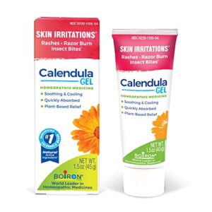 boiron calendula gel for relief from rashes, razor burn, insect bites, or sunburns – non-greasy and fragrance-free – 1.5 oz