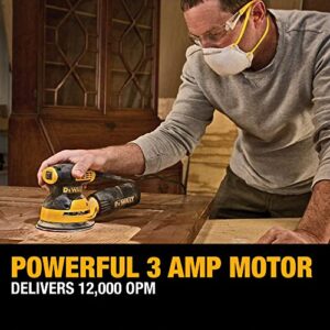 DEWALT 20V MAX Orbital Sander Kit, 5 inch, 3 amp, Corded, 12,000 OPM (DWE6421K)