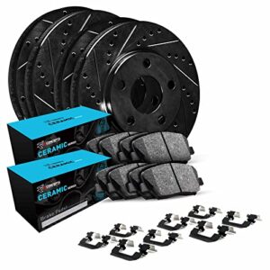 r1 concepts front rear brakes and rotors kit |front rear brake pads| brake rotors and pads| ceramic brake pads and rotors |hardware kit|fits 2006-2010 lexus is250