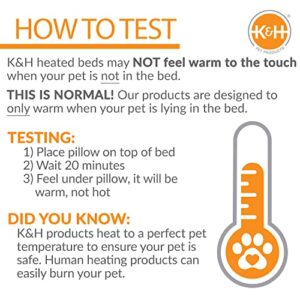 K&H PET PRODUCTS Thermo-Mod Dream Pod Heated Pet Bed 22 Inches Tan/Black