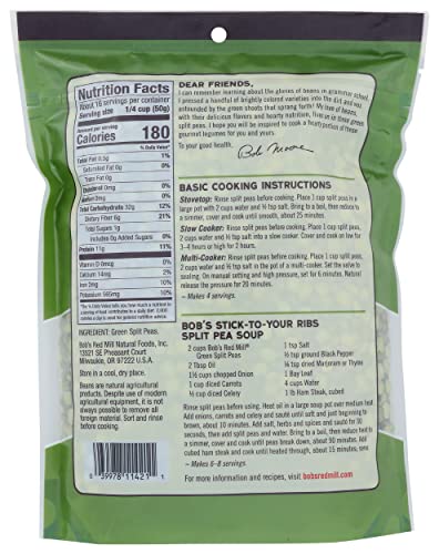 Bobs Red Mill Green Split Peas, 29 OZ