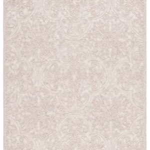 MARTHA STEWART Collection by SAFAVIEH 9' x 12' Ivory/Pink MSR3511U Handmade Contemporary Wool Area Rug