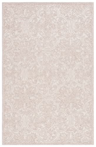 MARTHA STEWART Collection by SAFAVIEH 9' x 12' Ivory/Pink MSR3511U Handmade Contemporary Wool Area Rug