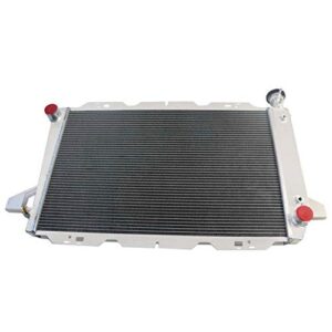 OzCoolingParts 4 Row Core All Aluminum Radiator for 1985-1997 86 87 88 89 90 91 92 93 94 95 Ford Bronco F-150 F-250 F-350 4.9L L6