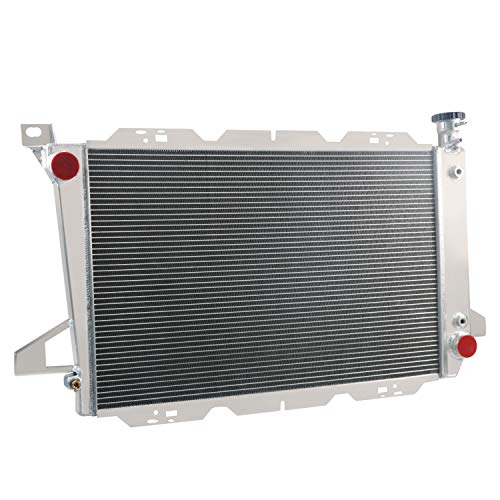 OzCoolingParts 4 Row Core All Aluminum Radiator for 1985-1997 86 87 88 89 90 91 92 93 94 95 Ford Bronco F-150 F-250 F-350 4.9L L6