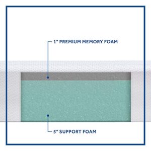 Sealy - Memory Foam Bed in a Box – 6 Inch, Low Profile, Medium Feel, Twin Size, CertiPur-US Certified, White