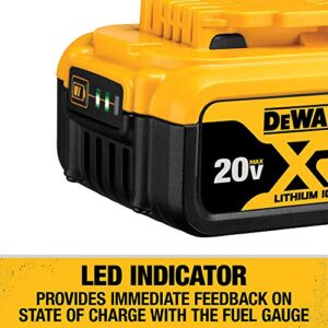 DEWALT 20V MAX Battery and Charger Kit with Bag, 5.0Ah (DCB205CK)