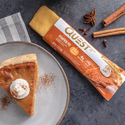 Quest Nutrition Pumpkin Pie Protein Bar, High Protein, Low Carb, Gluten Free, 12 Count