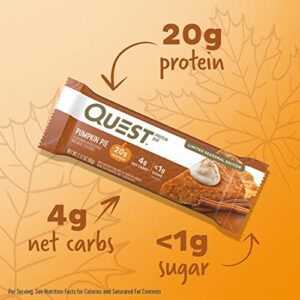 Quest Nutrition Pumpkin Pie Protein Bar, High Protein, Low Carb, Gluten Free, 12 Count