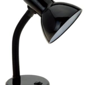 Simple Designs LD1003-BLK Basic Metal Flexible Hose Neck Desk Lamp, Black & Sylvania LED Light Bulb, 60W Equivalent A19, Efficient 8.5W, Medium Base, Frosted Finish, 800 Lumens