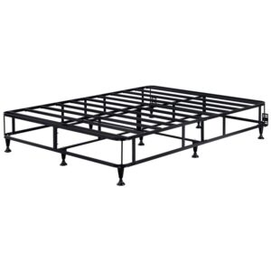 ZINUS Keenan Metal Mattress Foundation / Standing Box Spring / Headboard Brackets Included / Easy Assembly, Queen