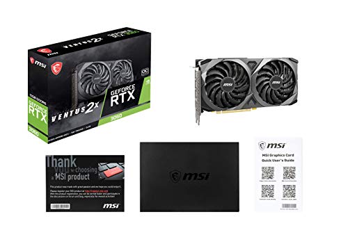 MSI Gaming GeForce RTX 3060 12GB 15 Gbps GDRR6 192-Bit HDMI/DP PCIe 4 Torx Twin Fan Ampere OC Graphics Card (Ventus 2X 12G OC)