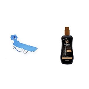 ostrich lounge chaise & australian gold bronzing intensifier dry oil spray, 8 ounce | colorboost maximizer (agdobs)