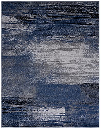 SAFAVIEH Adirondack Collection 8' x 10' Grey/Blue ADR112H Modern Abstract Non-Shedding Living Room Dining Bedroom Area Rug