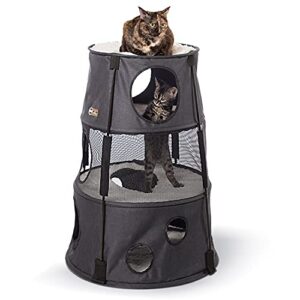 k&h pet products kitty tower classy gray 22 x 30 inches