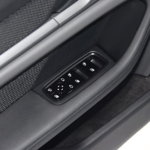 taruisixt Fit for Porsche Taycan 2019 2020 2021 2022 Real Carbon Fiber Auto Window Lifting Switch Cover Trim Car Interior Accessories