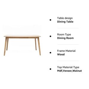 Christopher Knight Home Nyala Wood Dining Table, Natural Oak Finish